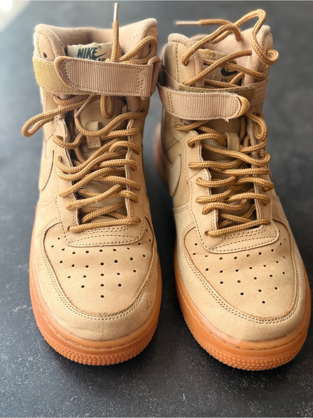 Nike Men’s Wheat/Tan High-Top Athletic Sneakers